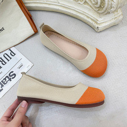 Zachte Soled breide de Ondiepe van de de Lentezomer van Mondschoenen Vrouwelijke Stijl van de het Pedaalfee Vlakke