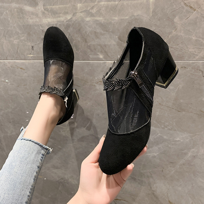 Gauze Sexy Ladies Sandals Anti-de Wigplatform van de Misstap Slijtvast Dik Hiel
