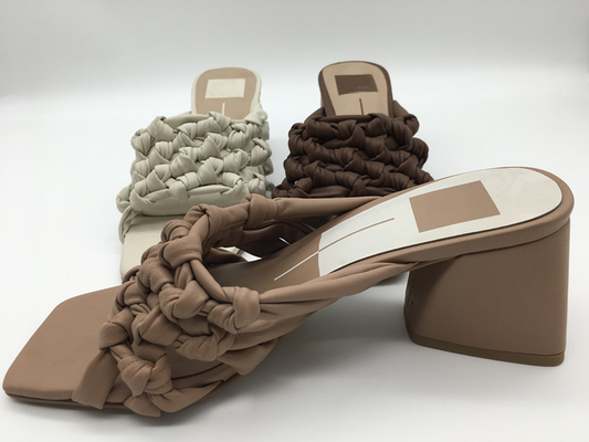 ODM de Manier Toevallige Dames Sandals van Chunky Platform Sandals Brown Beige van Vrouwen