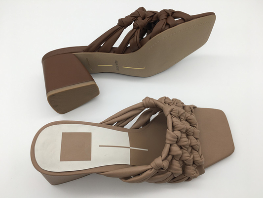 ODM de Manier Toevallige Dames Sandals van Chunky Platform Sandals Brown Beige van Vrouwen