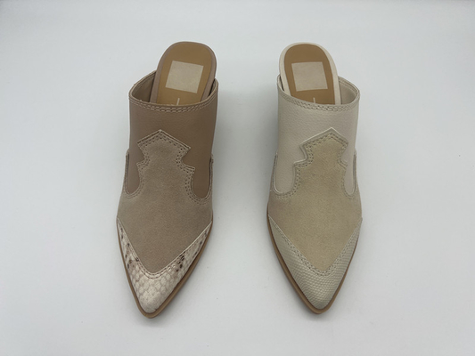 OEM Gericht Toe Shoes Tan van Vrouwen/van Witte Toevallige Schoenen met TPR Outsole