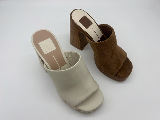 Van de het Leerkleding van comfortabele Vrouwen de Schoenenodm Bruin Open Toe Heel Sandals