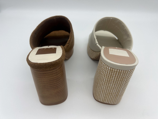 Van de het Leerkleding van comfortabele Vrouwen de Schoenenodm Bruin Open Toe Heel Sandals