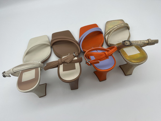 Bruine Purpere de Damesschoenen TPR van de Enkelriem 3 Duim - hoge Hiel Sandals