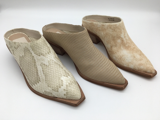 OEM het Leerkleding Schoenen Gesloten Toe Pointed Toe Brown ROHS van Vrouwen