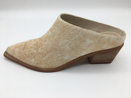 OEM het Leerkleding Schoenen Gesloten Toe Pointed Toe Brown ROHS van Vrouwen