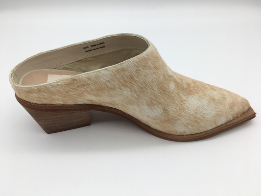 OEM het Leerkleding Schoenen Gesloten Toe Pointed Toe Brown ROHS van Vrouwen