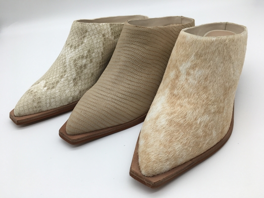 OEM het Leerkleding Schoenen Gesloten Toe Pointed Toe Brown ROHS van Vrouwen