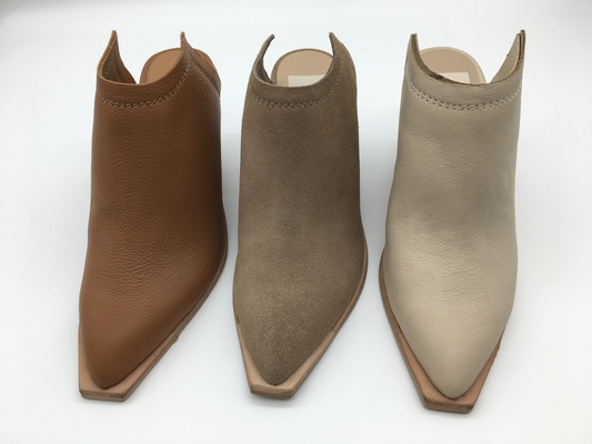 Van de het Leerkleding van toevallige Platformvrouwen van de Schoenen de Beige 3 Duim Gesloten Teen Hiel