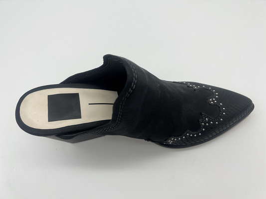 Sparkly Gesloten van het de Koesuède van Toe Platform Womens Dress Shoes Zwarte Zachte het Leerschoenen