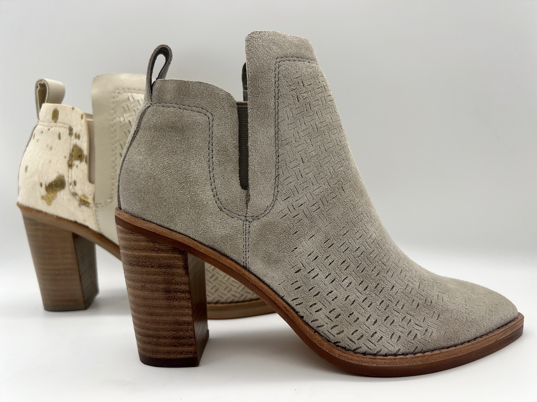 Abs hielen met TPR outsole, de het zachte leer van het barstsuède en Laarzen van de de Kledingsenkel van de metaalvrouwen van het haarleer