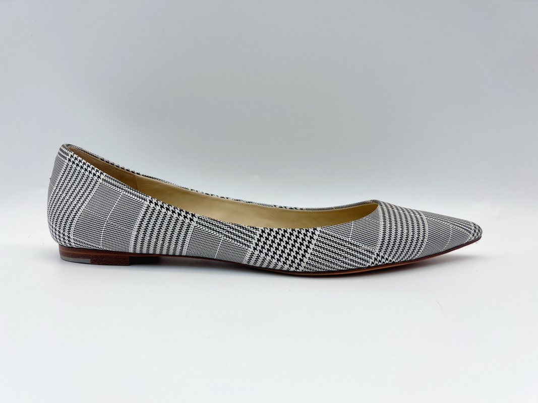 Van de het Net Textielstof van vrouwen de Zwart-witte Vlakke Schoenen Zachte Modieus en Comfortabel