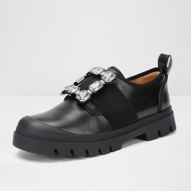 Zwart plat voor dames Nieuwe stijlen Office Lady-schoen, casual Mary Jane-platte schoen