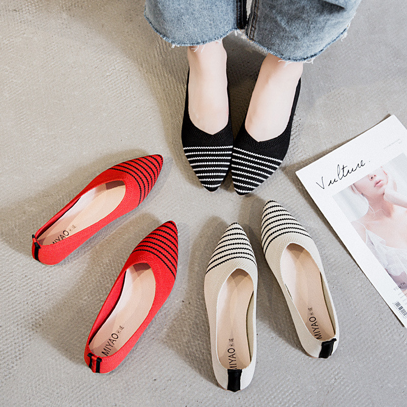 De gebreide Gerichte vlak Gebaseerde dagelijks Leeglopers van Alle Gelijkevrouwen Dameshoes women flats Schoenen